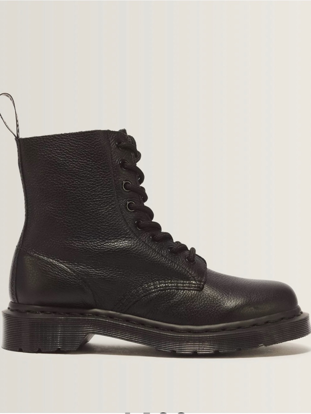 Dr. Martens 1460 Pascal Mono Black Lace-Up Boots US 7 Like New